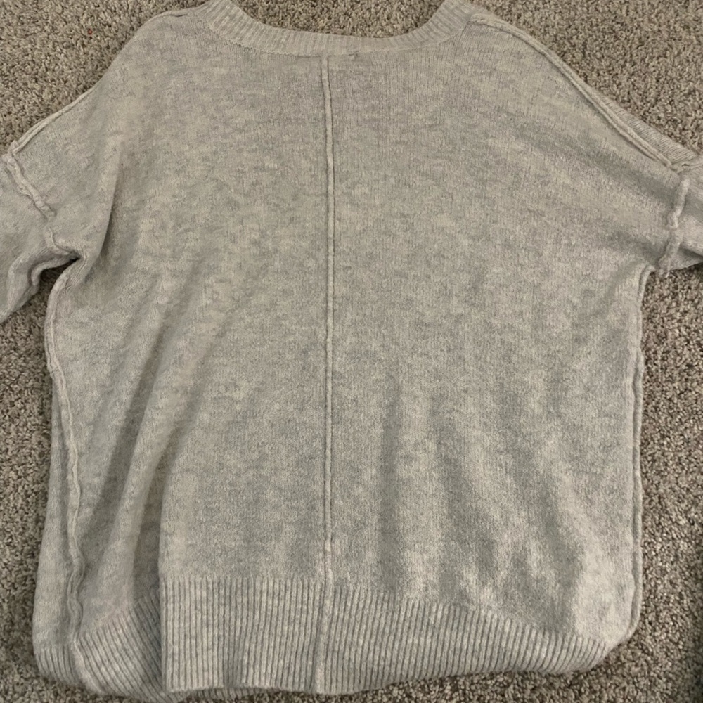 Soft cozy grayish white sweater